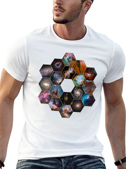 Cosmic Hexagon T-Shirt - Explore the Universe!