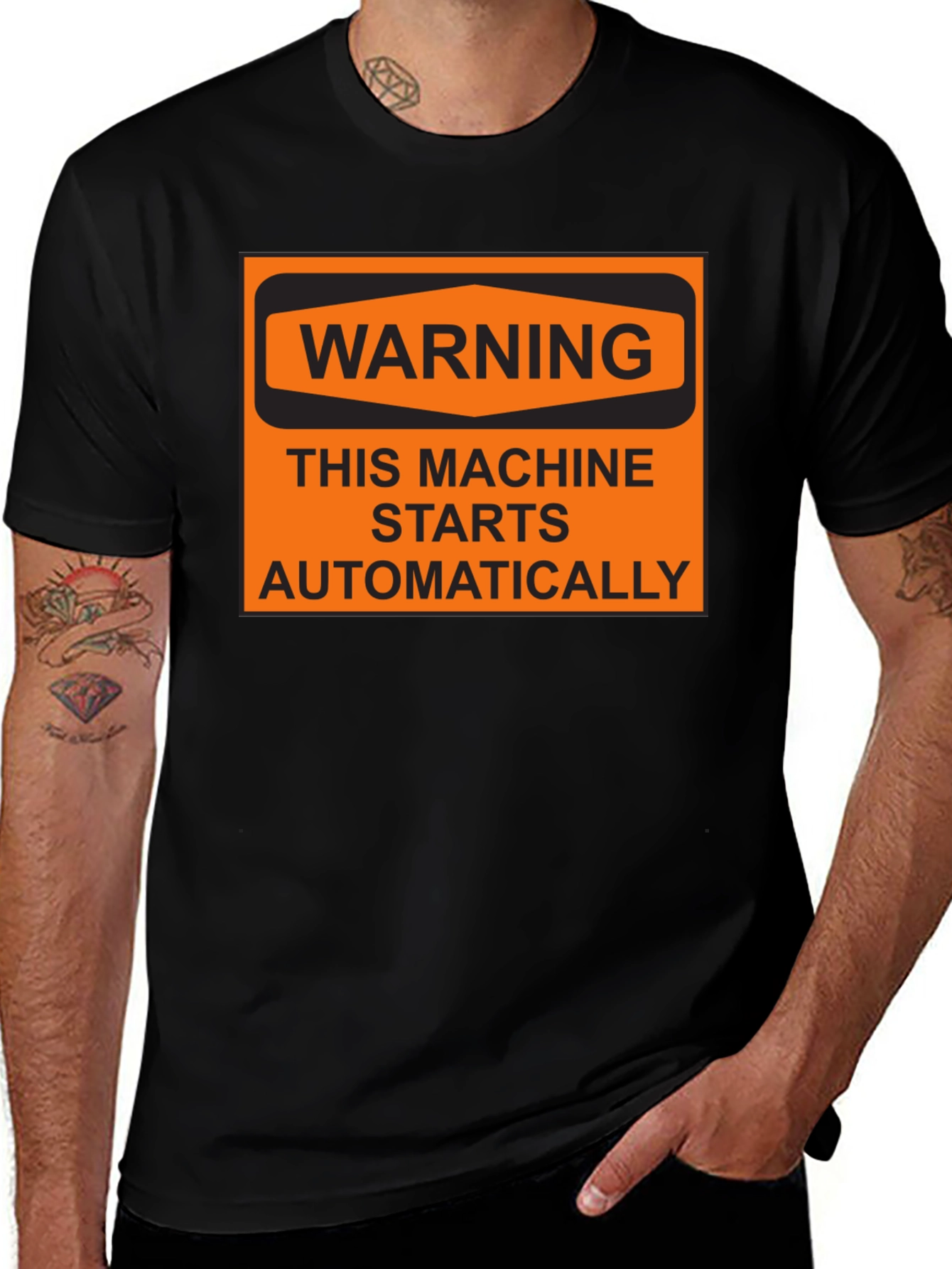 Warning Machine Starts Automatically T-Shirt