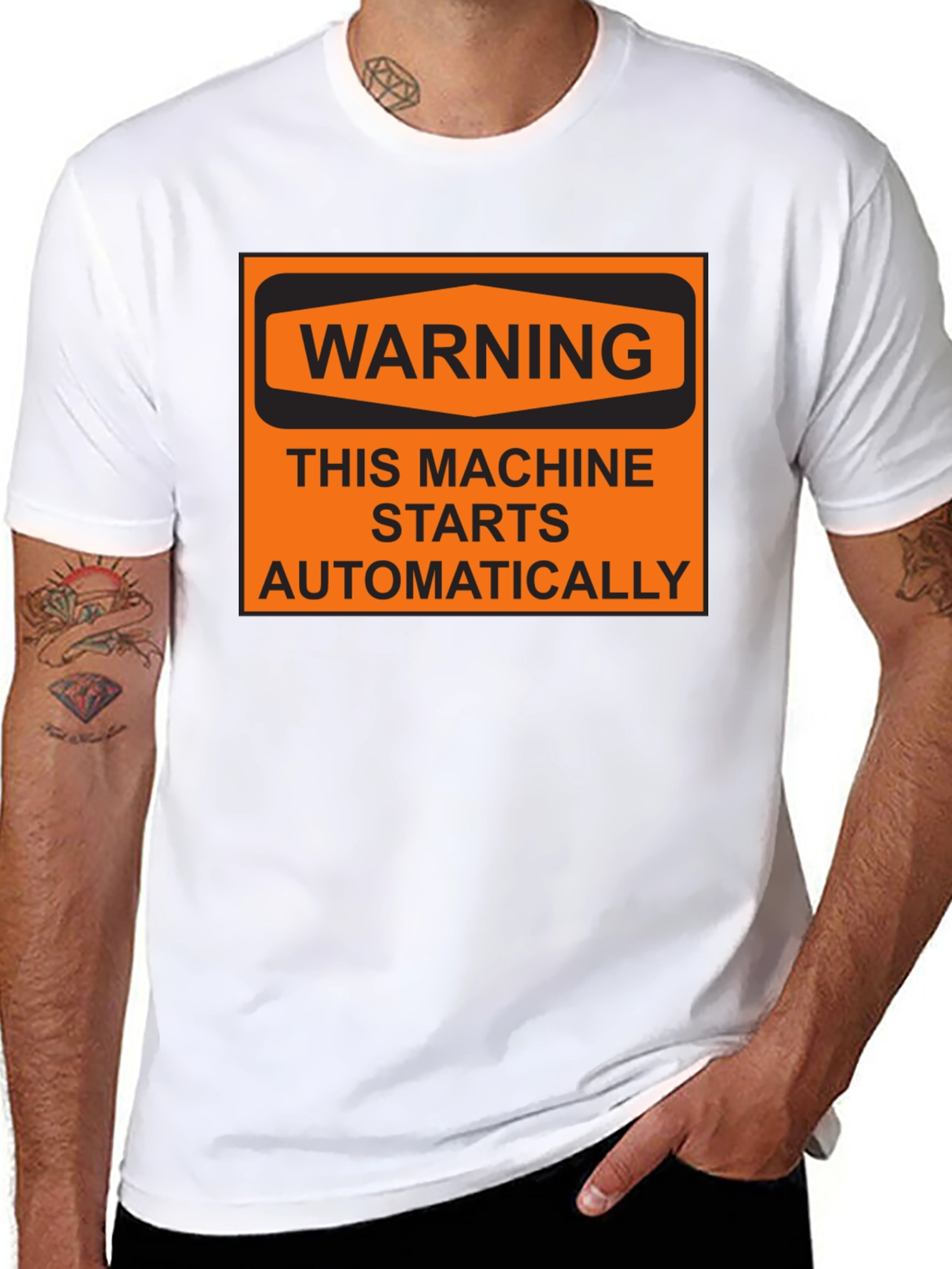 Warning Machine Starts Automatically T-Shirt