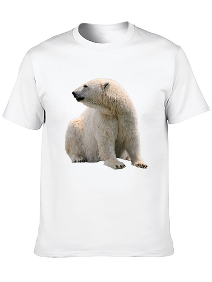 Polar Bear Graphic Tee - Black Cotton Blend