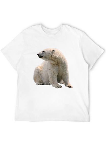 Polar Bear Graphic Tee - Black Cotton Blend