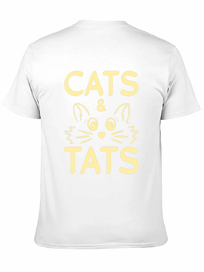 Cats & Tats Graphic Tee - Black Crewneck T-Shirt