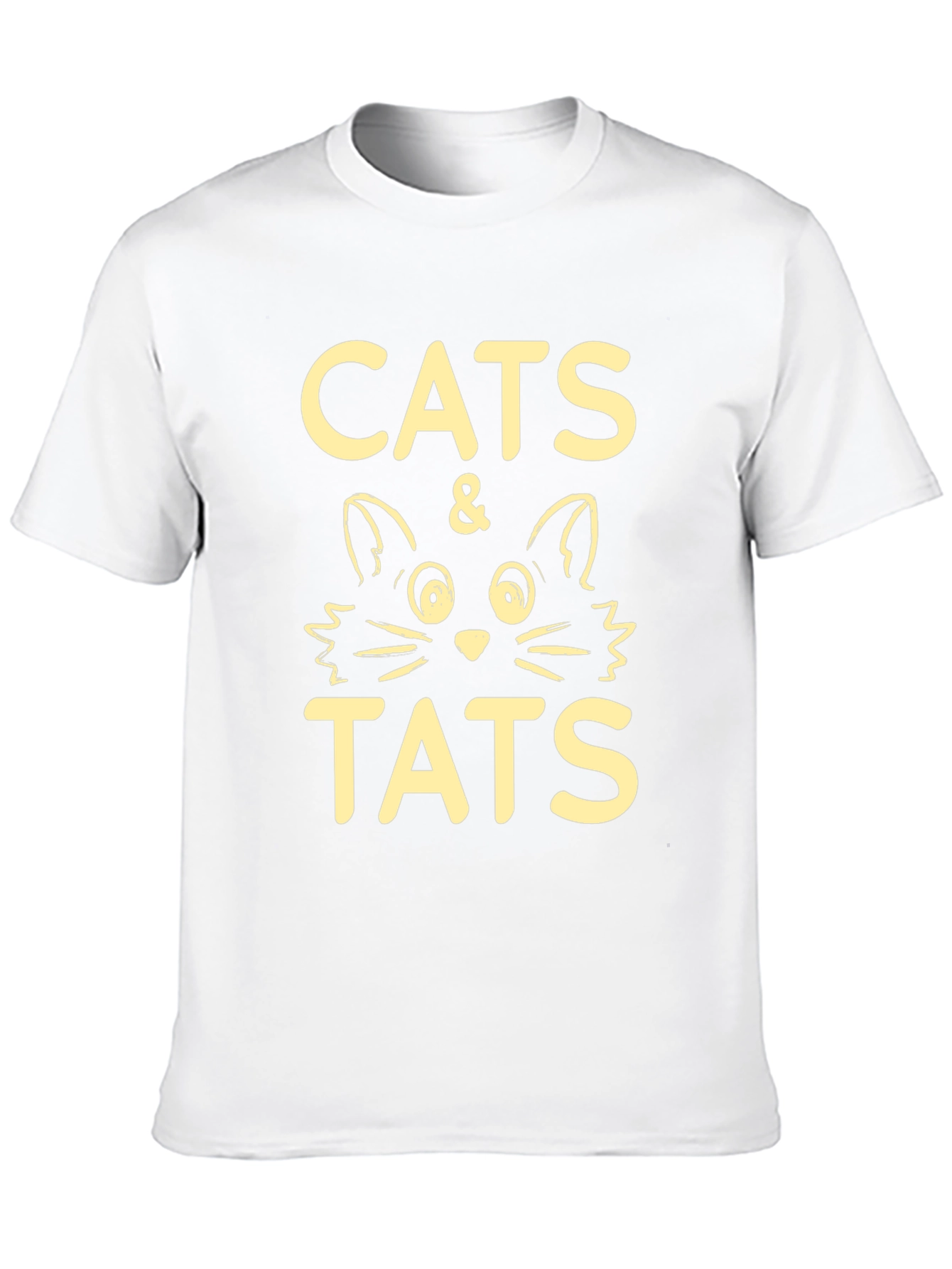 Cats & Tats Graphic Tee - Black Crewneck T-Shirt