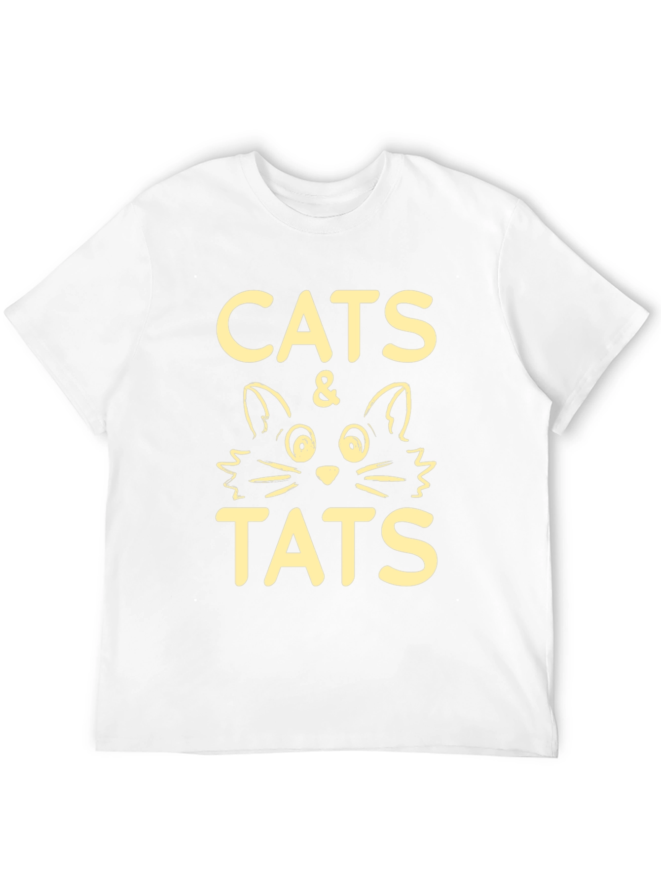 Cats & Tats Graphic Tee - Black Crewneck T-Shirt