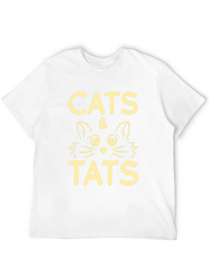 Cats & Tats Graphic Tee - Black Crewneck T-Shirt