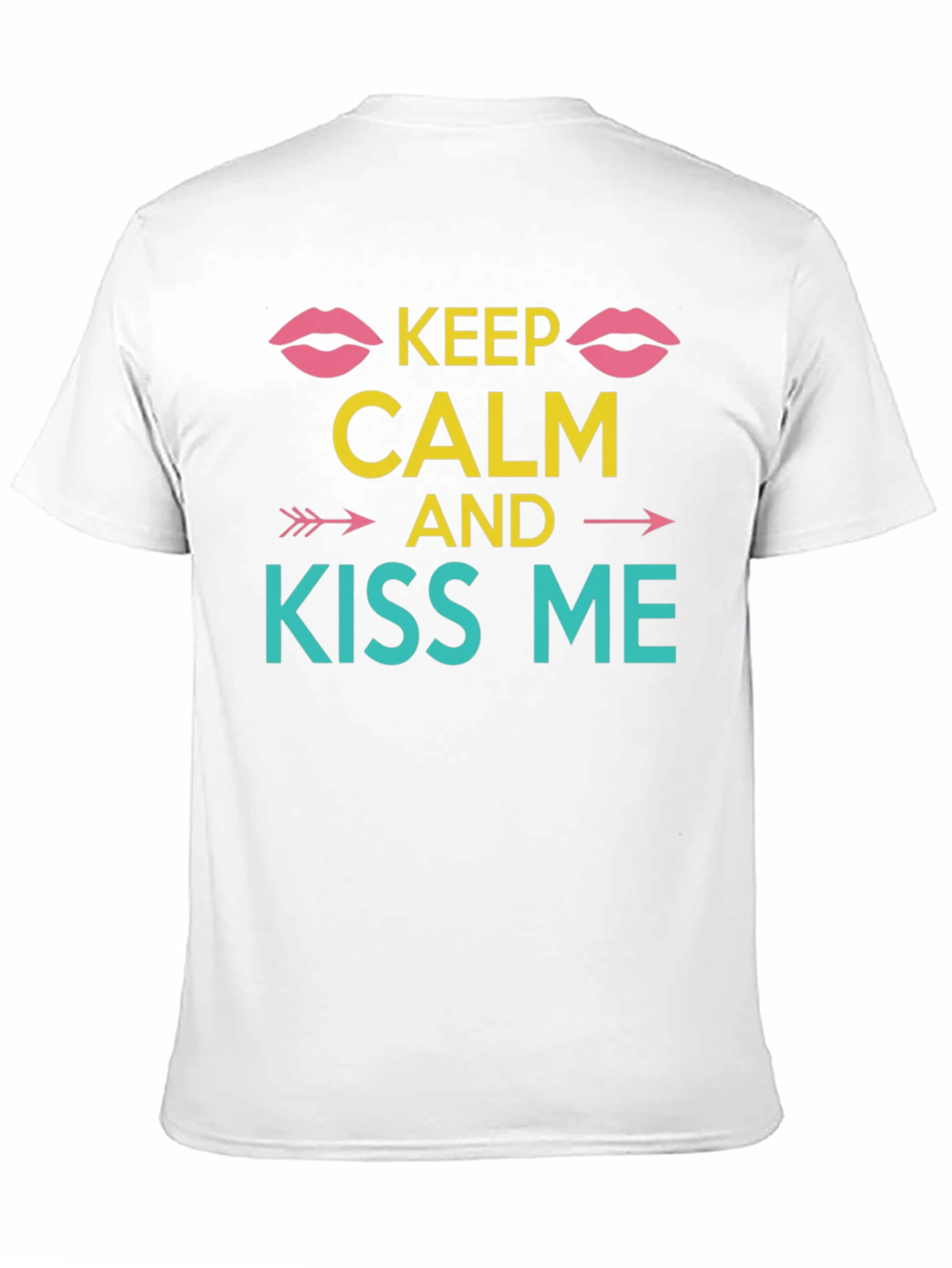 Keep Calm and Kiss Me Graphic Tee - Black