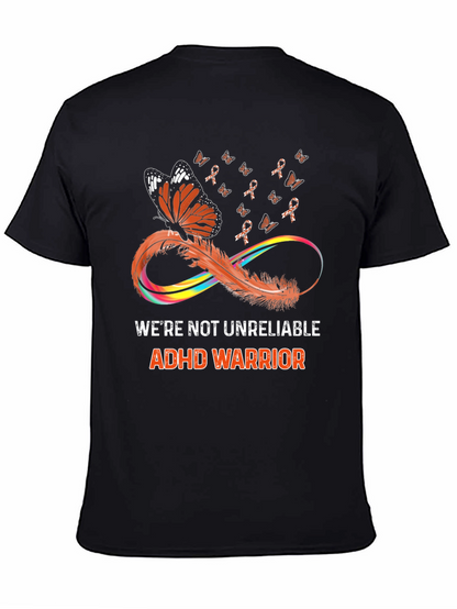 ADHD Warrior T-Shirt Butterfly Infinity Ribbon Design
