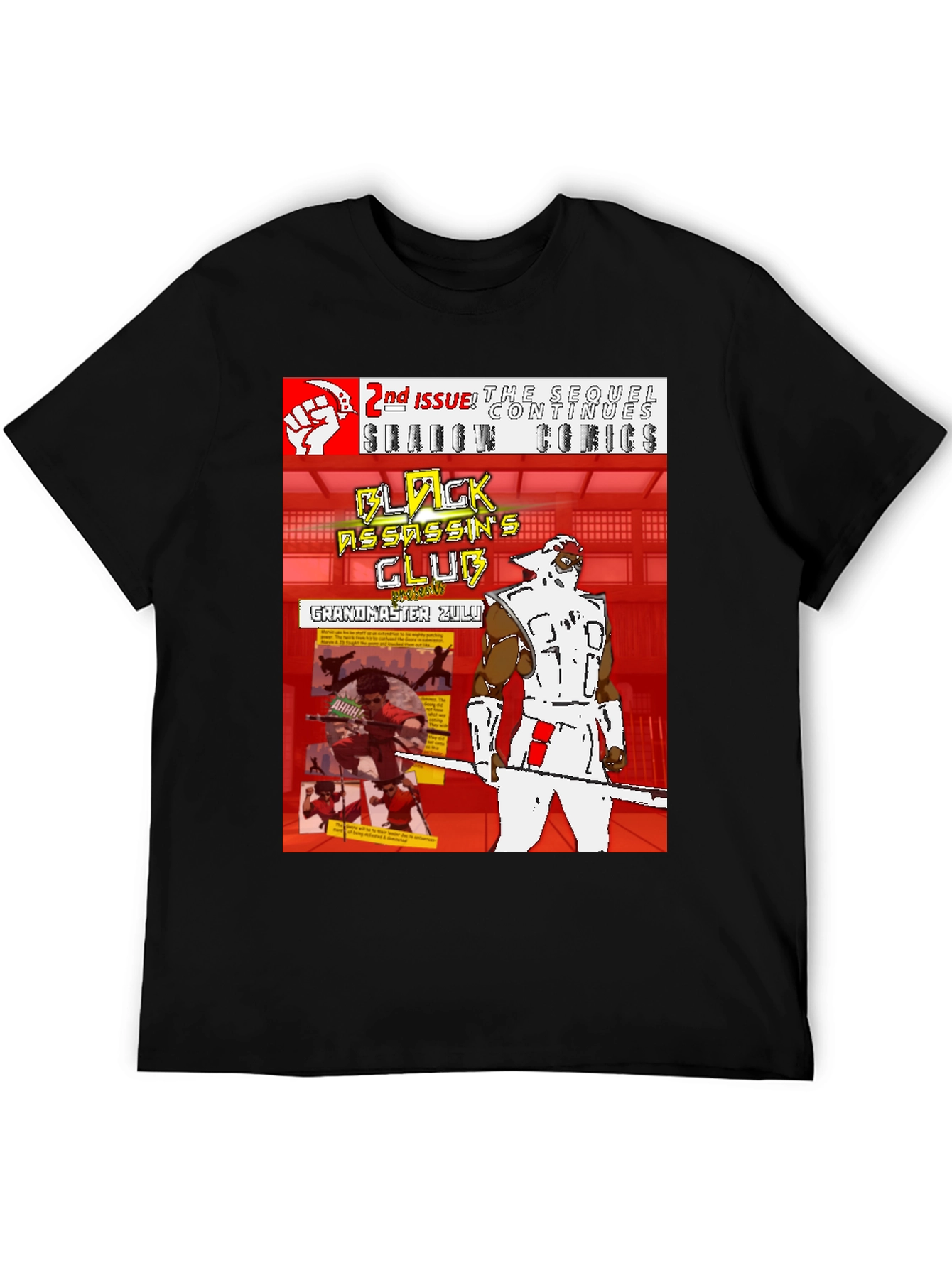 Black Assassins Club Comic Book T-Shirt