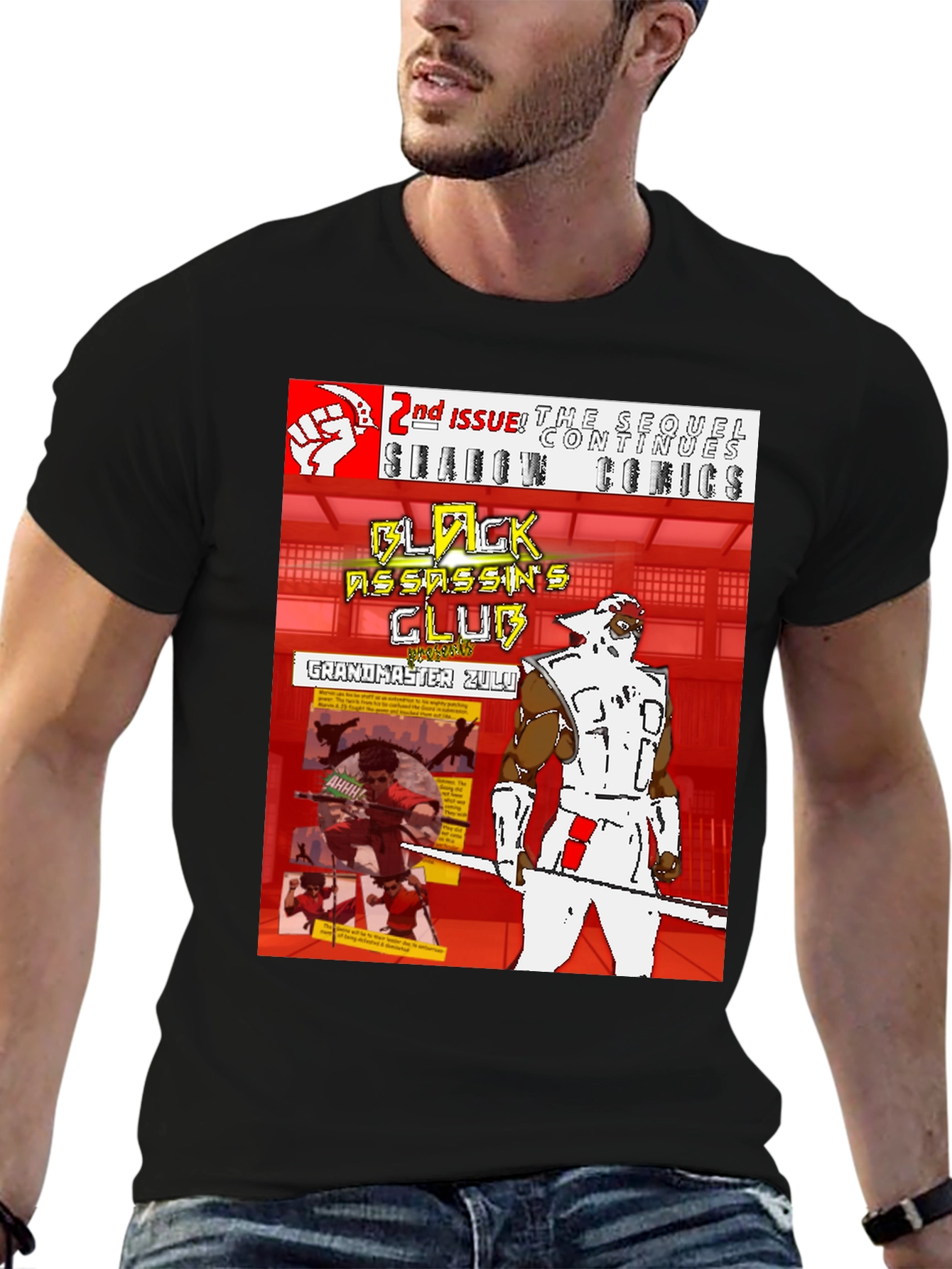 Black Assassins Club Comic Book T-Shirt