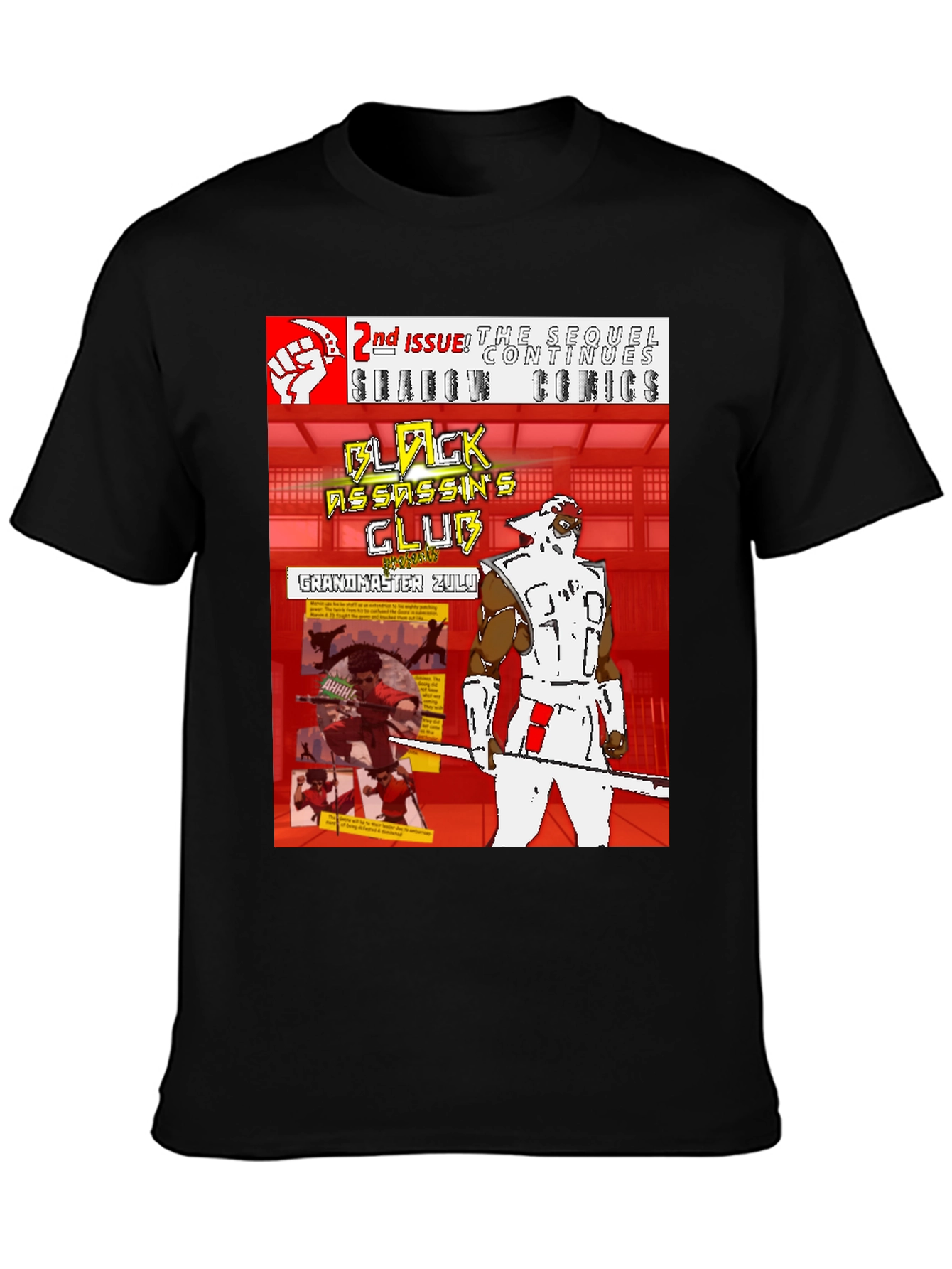 Black Assassins Club Comic Book T-Shirt