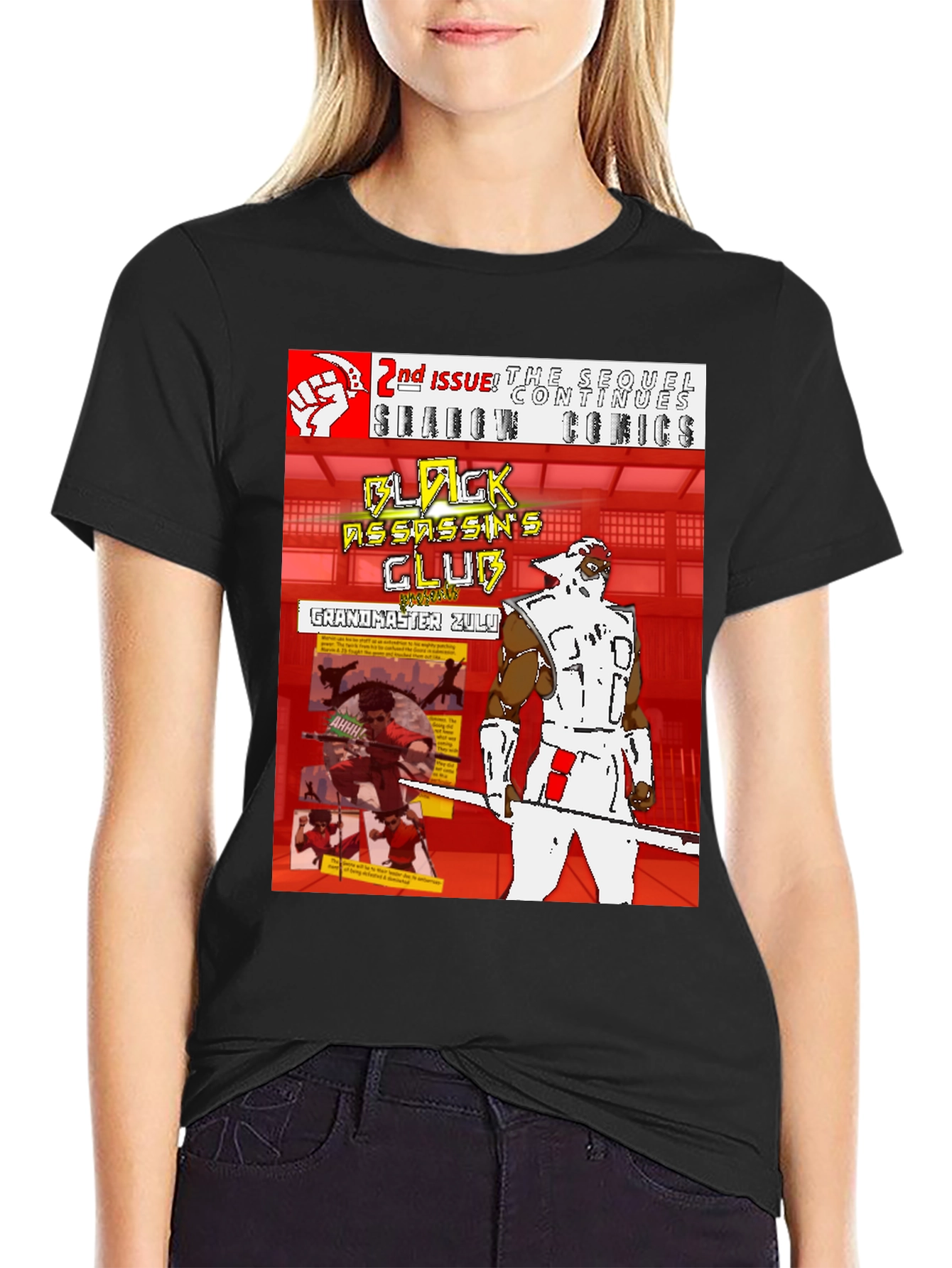 Black Assassins Club Comic Book T-Shirt