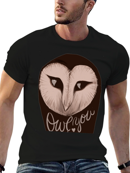 Owe You Owl Graphic Tee - Black Unisex T-Shirt