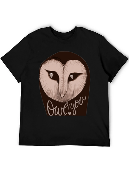 Owe You Owl Graphic Tee - Black Unisex T-Shirt