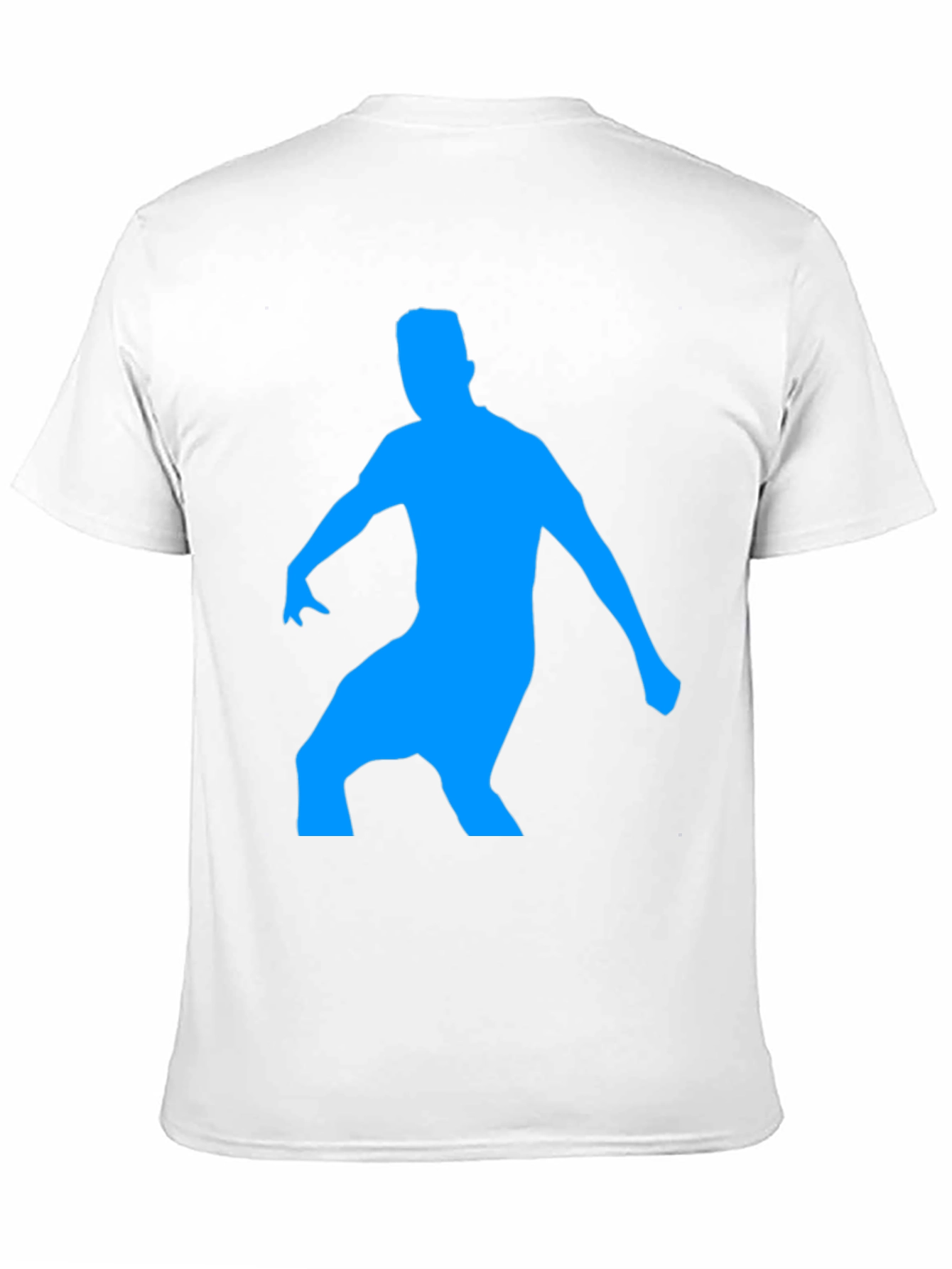 Black T-Shirt with Blue Silhouette Graphic