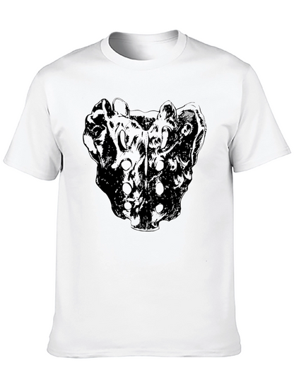 Abstract Graphic Print Crew Neck T-Shirt