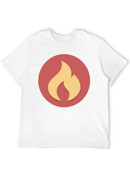 Flame Graphic Black Tee - Casual Style