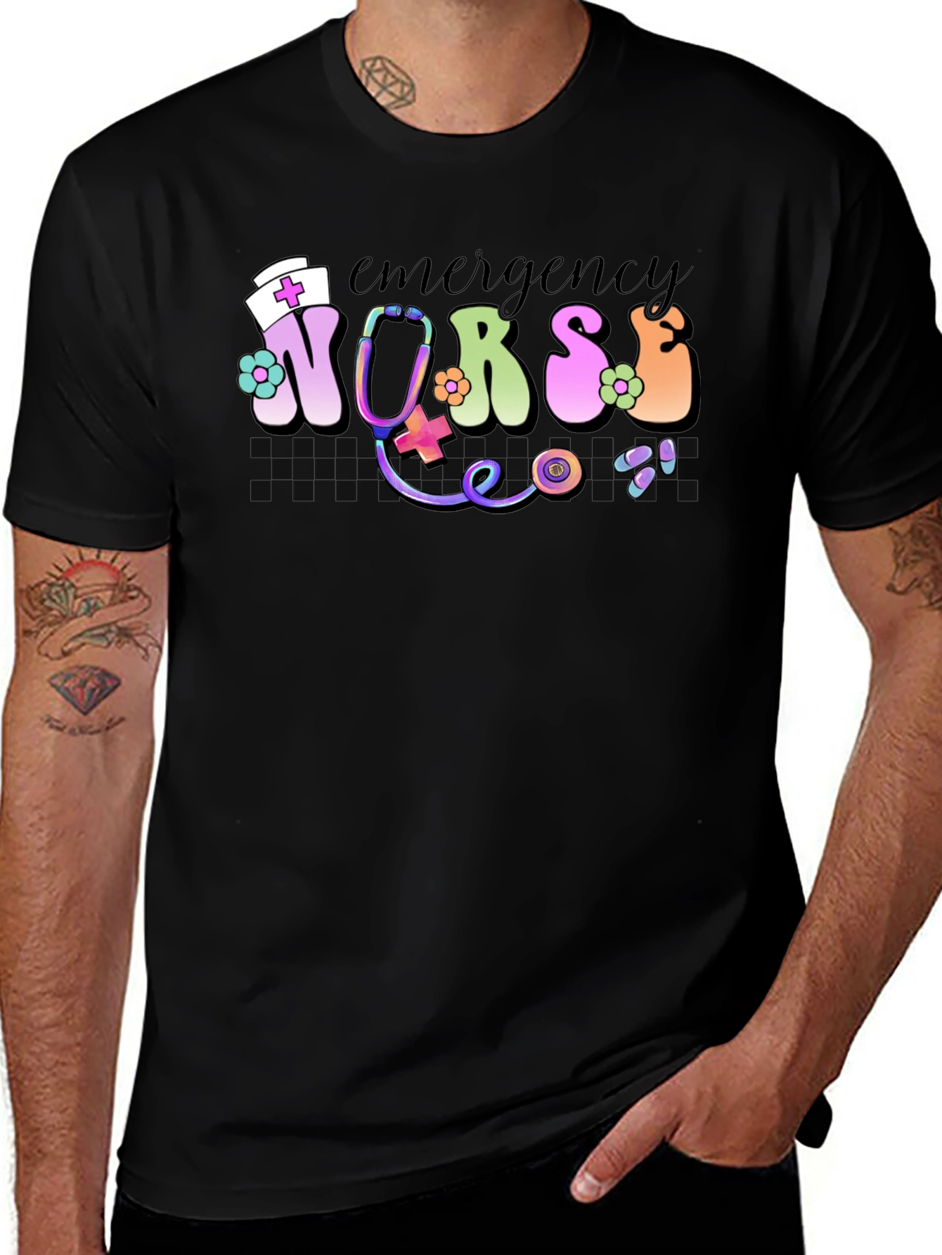 Emergency Nurse T-Shirt - Hippie Style!