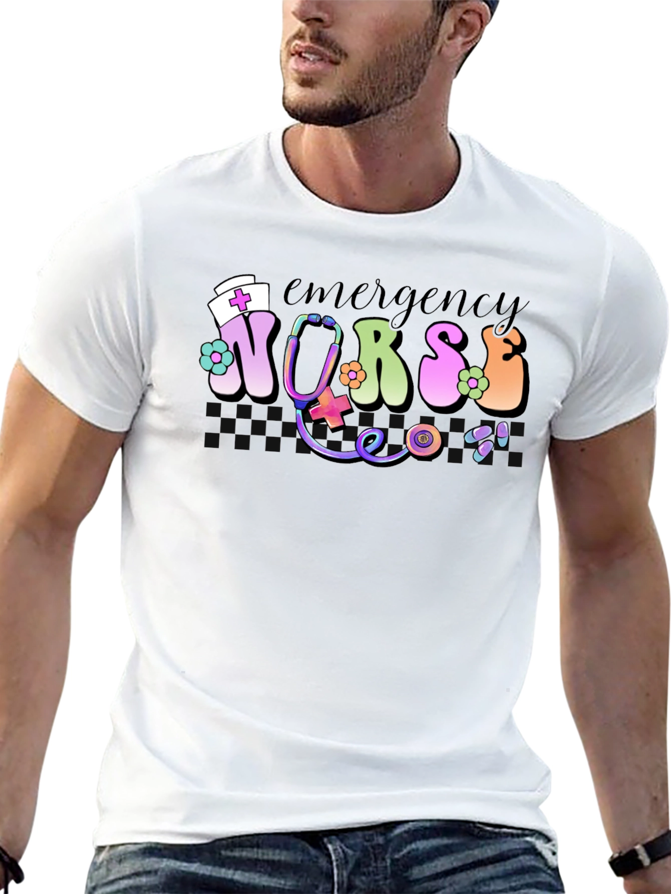 Emergency Nurse T-Shirt - Hippie Style!