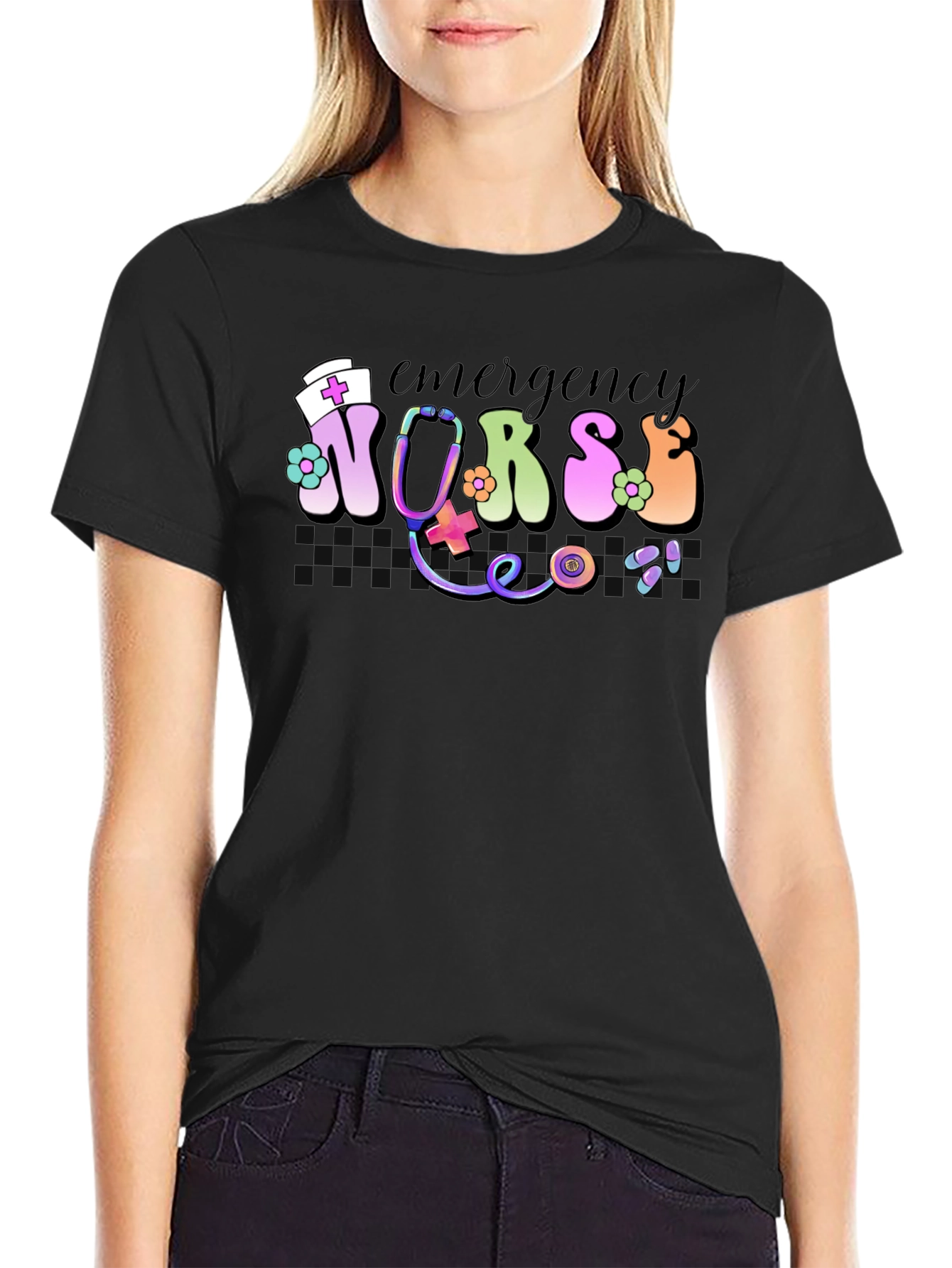 Emergency Nurse T-Shirt - Hippie Style!