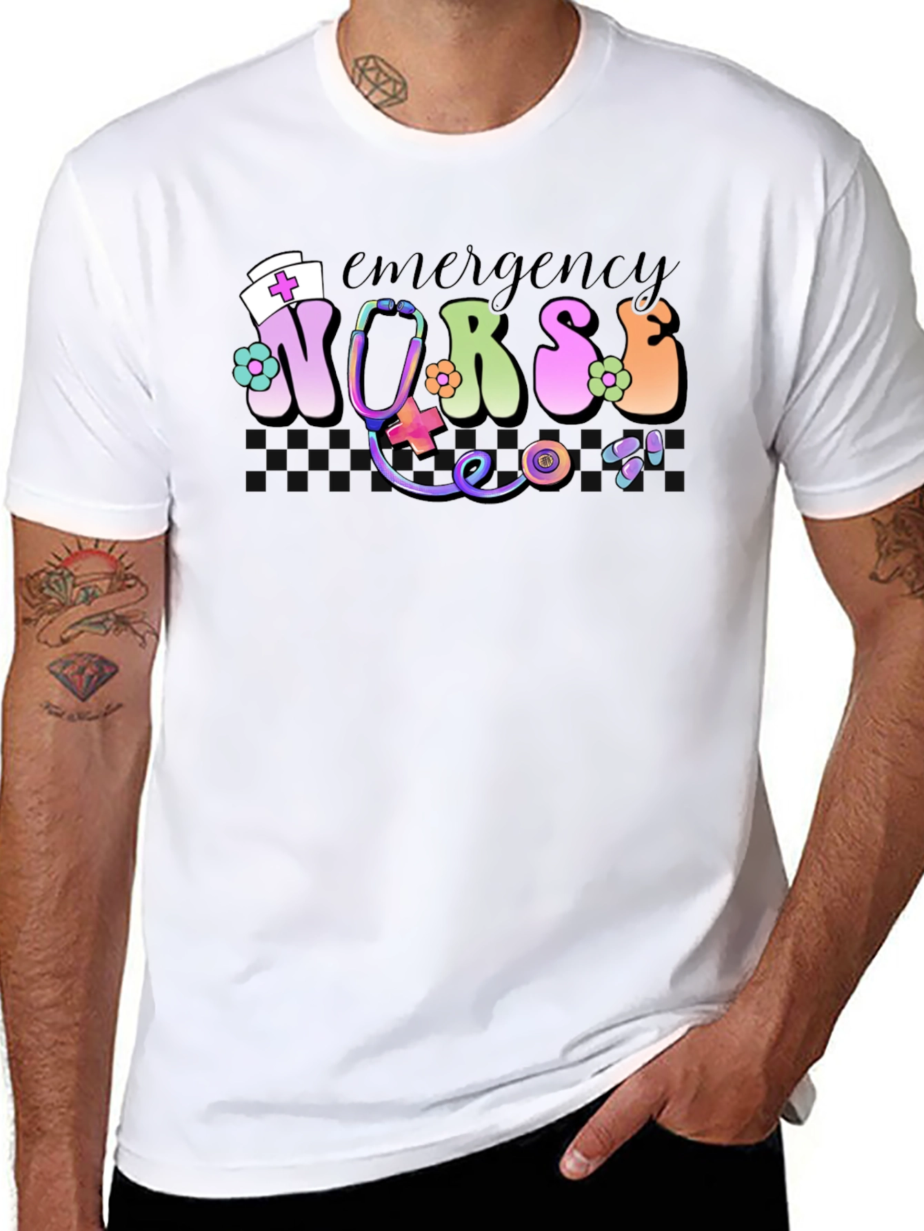 Emergency Nurse T-Shirt - Hippie Style!