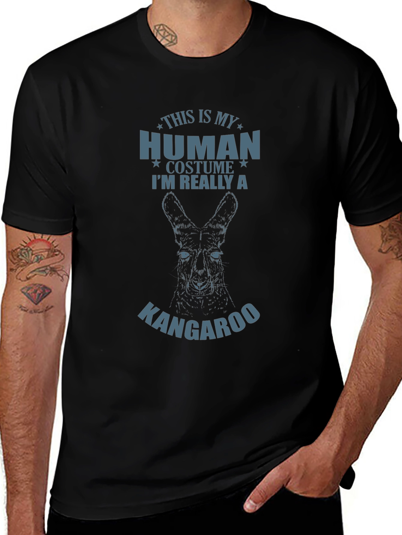 Human Costume Kangaroo Graphic Novelty Tee