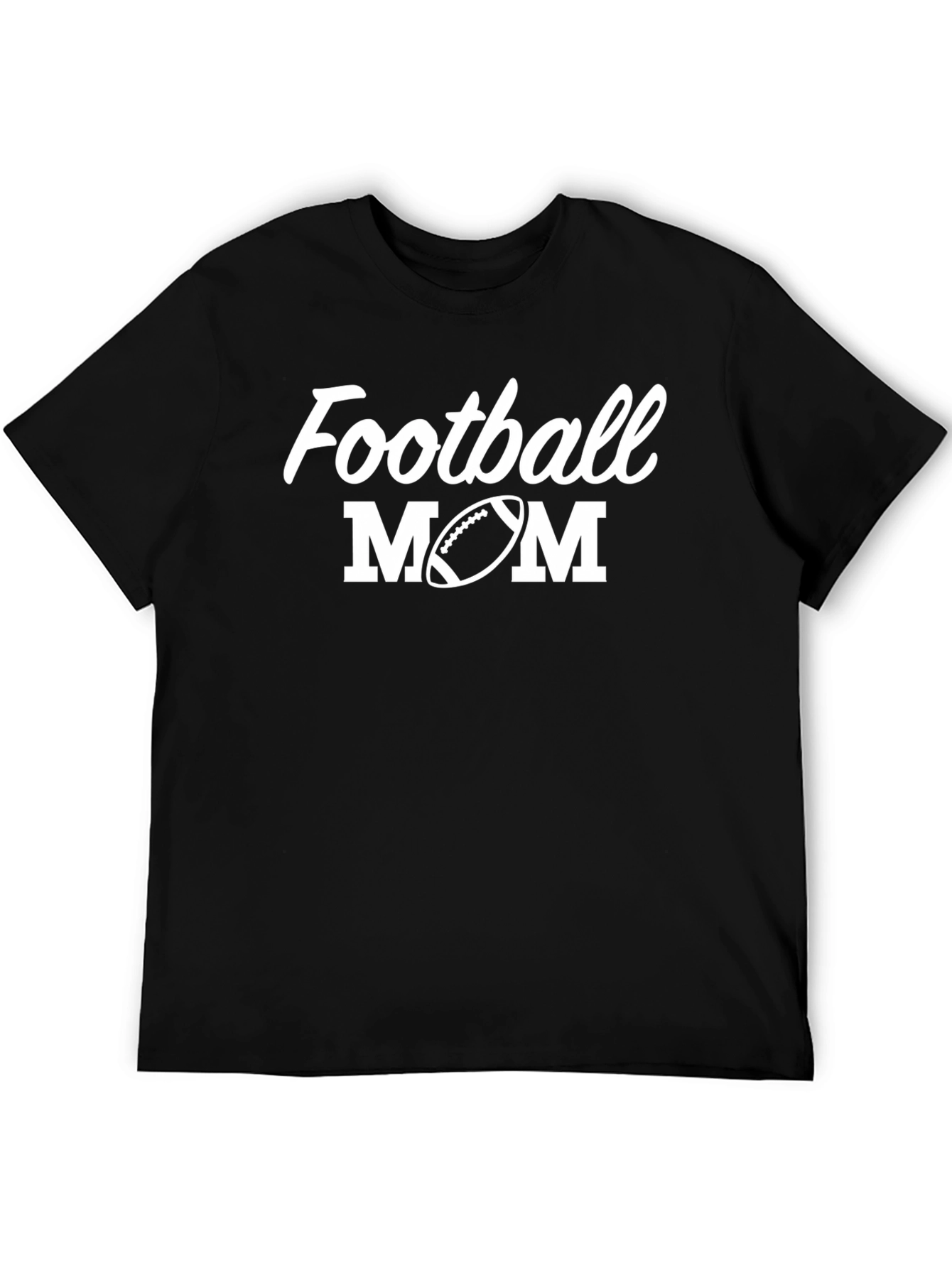 Football Mom Black T-Shirt