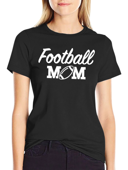 Football Mom Black T-Shirt