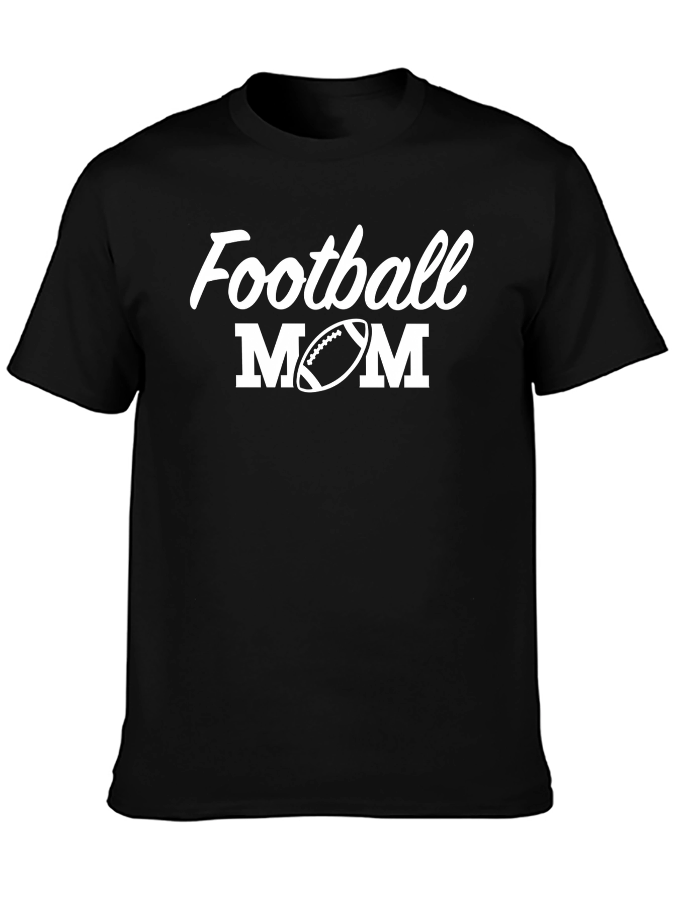 Football Mom Black T-Shirt