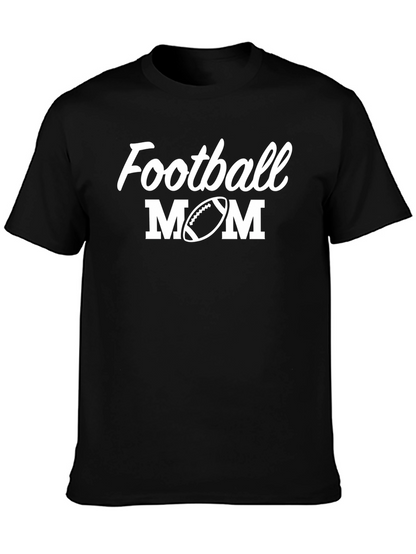 Football Mom Black T-Shirt