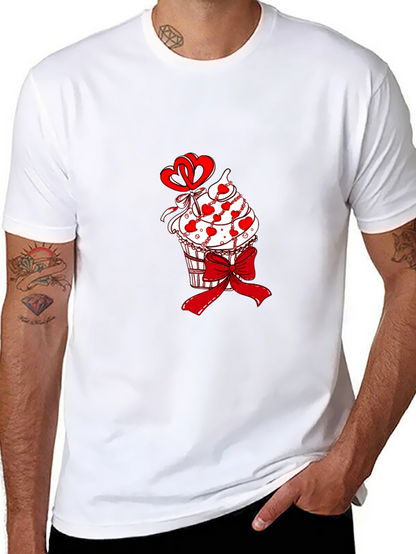 Cupcake Heart Bow Valentines T-Shirt