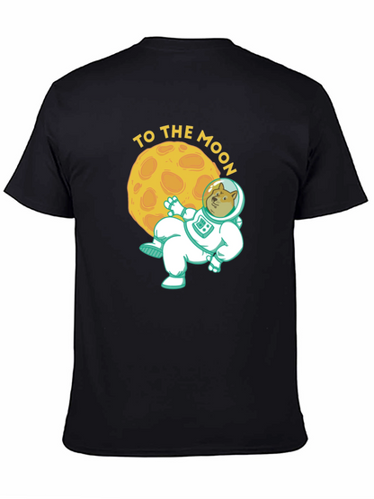 Doge To The Moon Black Graphic Tee