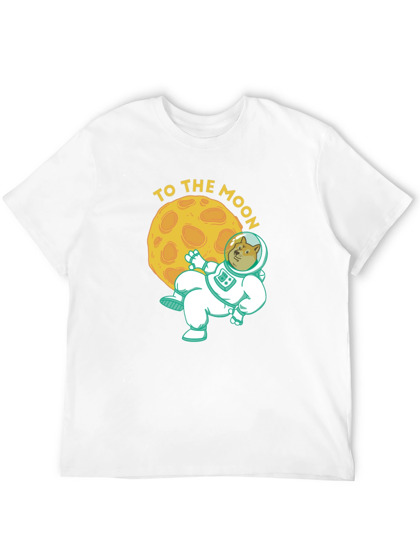 Doge To The Moon Black Graphic Tee