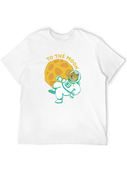 Doge To The Moon Black Graphic Tee