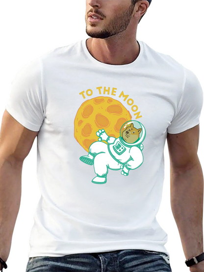 Doge To The Moon Black Graphic Tee