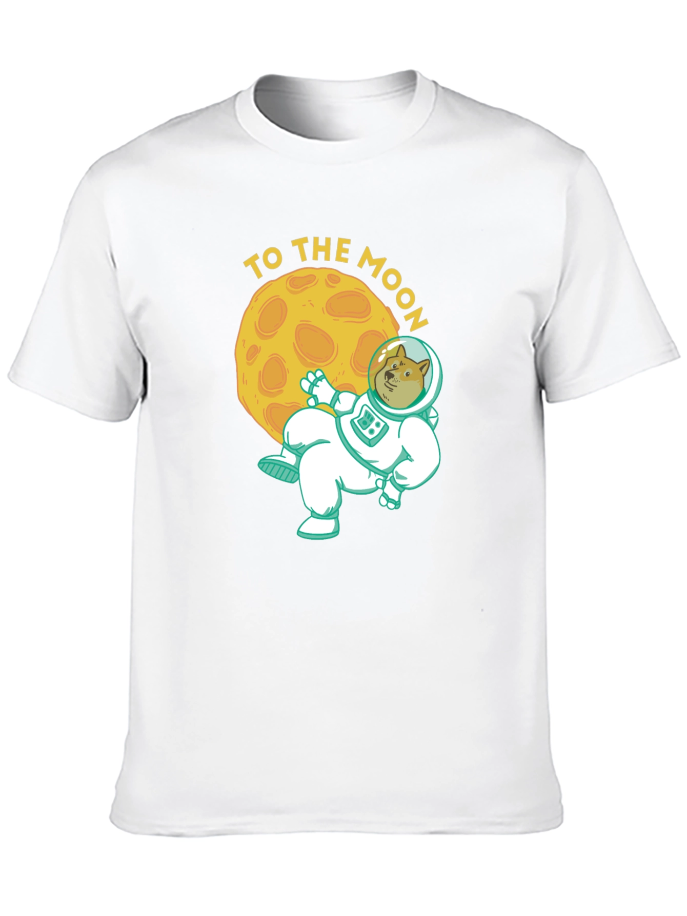 Doge To The Moon Black Graphic Tee