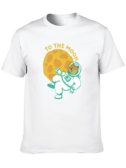 Doge To The Moon Black Graphic Tee