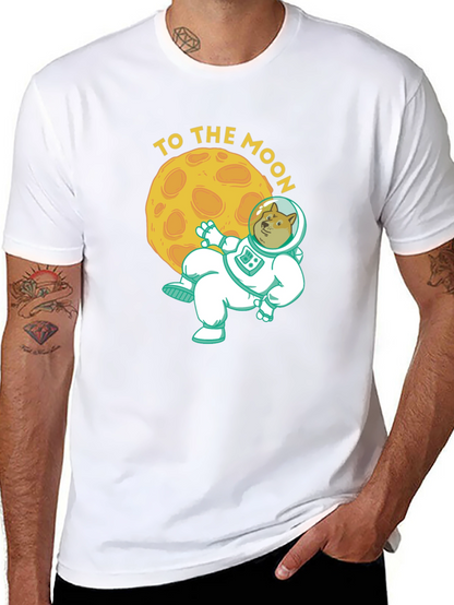 Doge To The Moon Black Graphic Tee