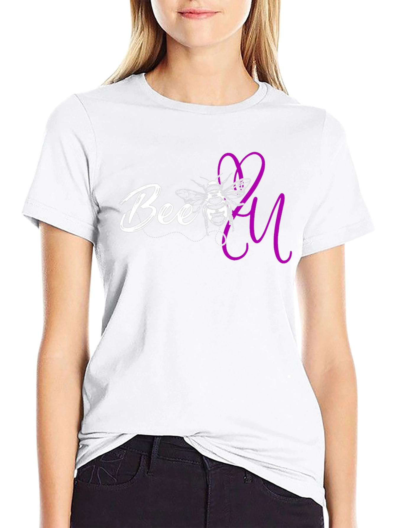 Bee You Graphic T-Shirt - Black Casual Tee