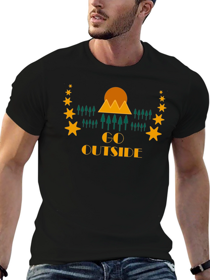 Go Outside Graphic Tee - Nature Adventure Shirt