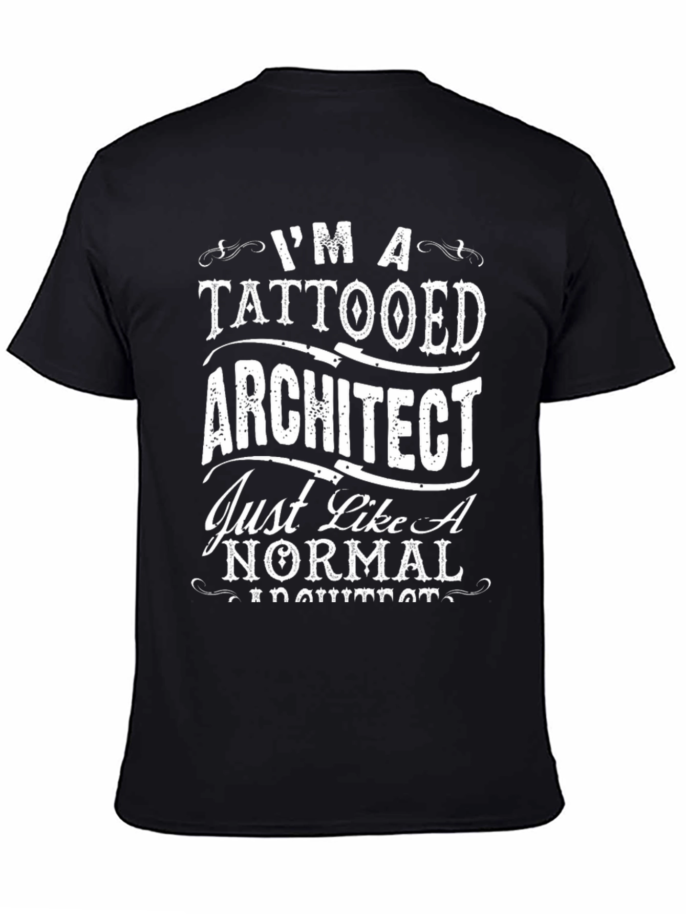 Tattooed Architect Graphic T-Shirt - Black