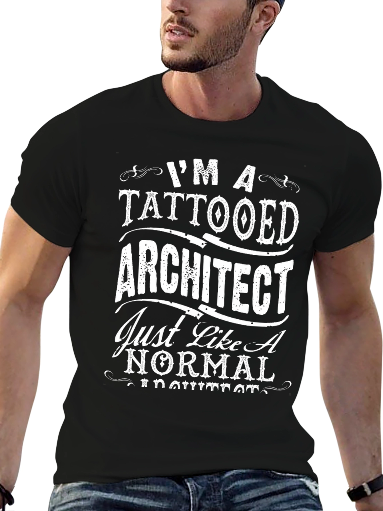 Tattooed Architect Graphic T-Shirt - Black