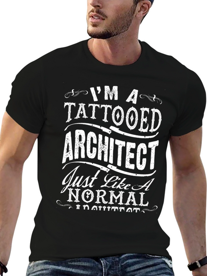 Tattooed Architect Graphic T-Shirt - Black