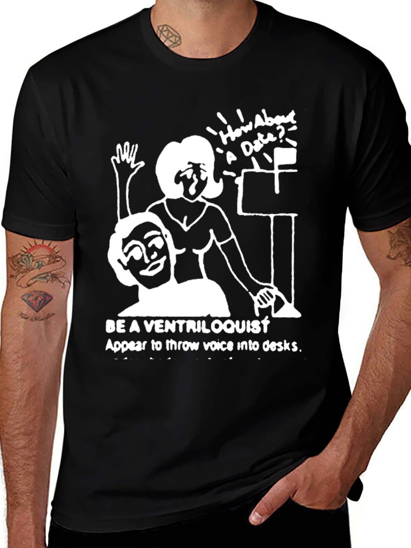 Ventriloquist Humor Graphic T-Shirt