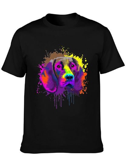Colorful Dog Graphic T-Shirt