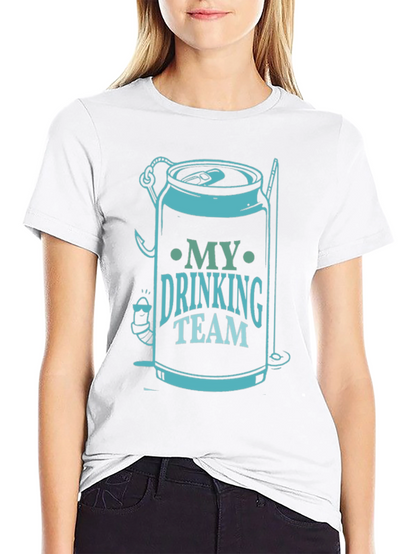 My Drinking Team Black Graphic T-Shirt