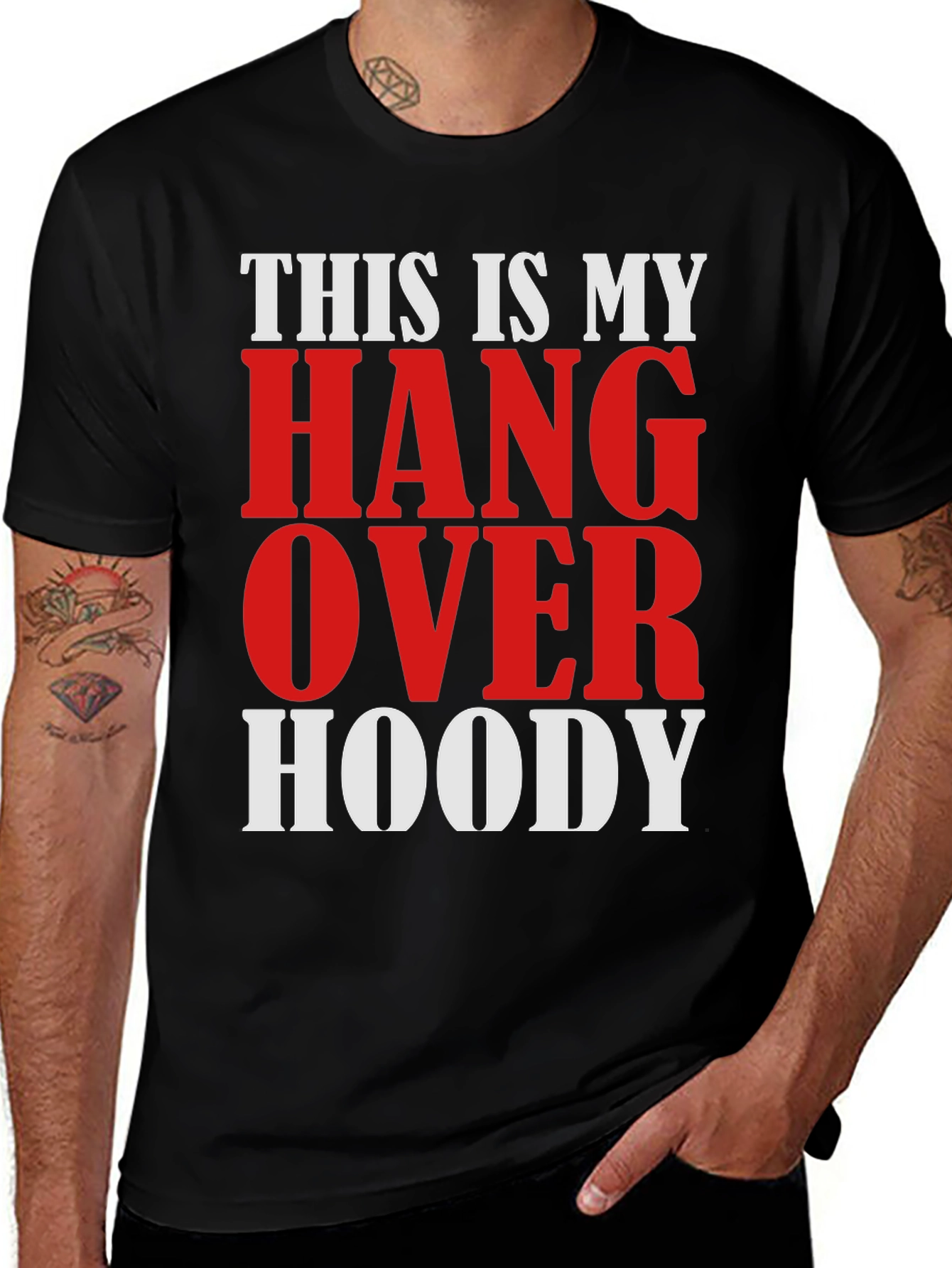 Hangover Hoody Graphic Tee - Funny Mens T-Shirt