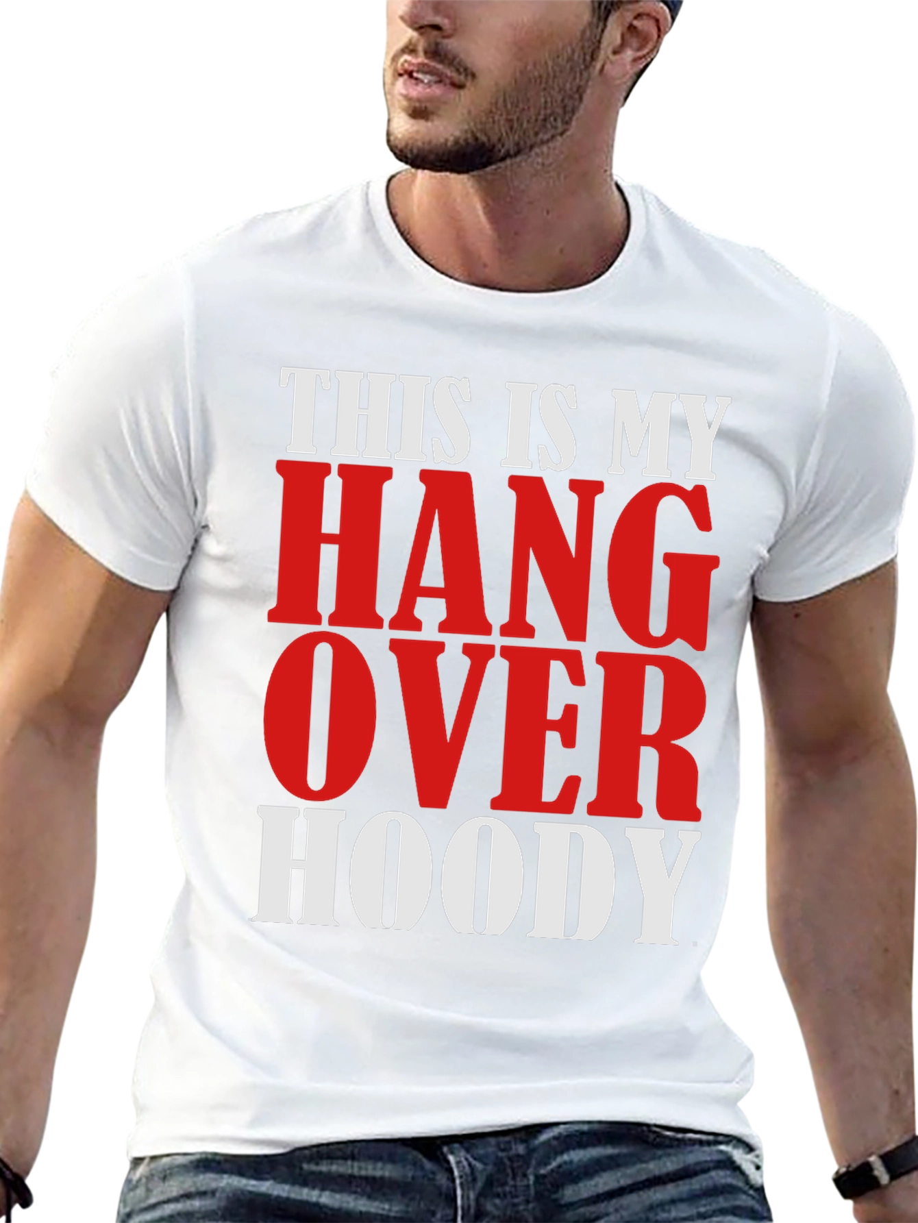 Hangover Hoody Graphic Tee - Funny Mens T-Shirt