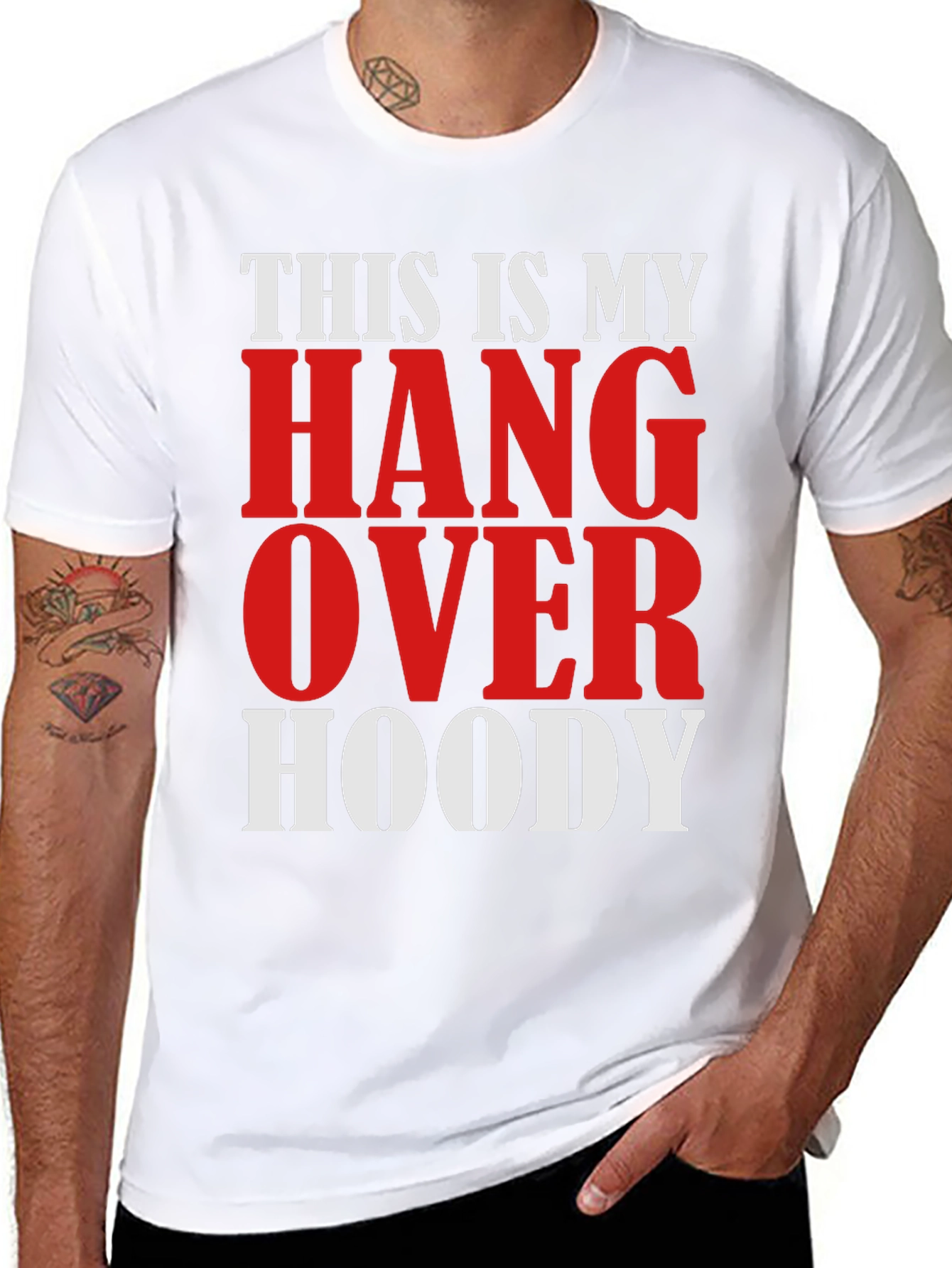 Hangover Hoody Graphic Tee - Funny Mens T-Shirt