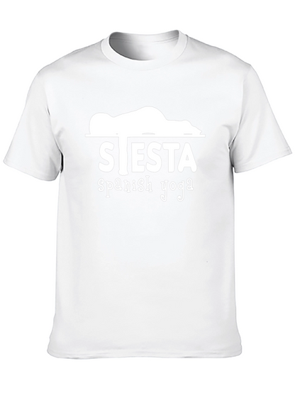 Siesta Spanish Yoga Graphic Tee - Funny Relax T-Shirt