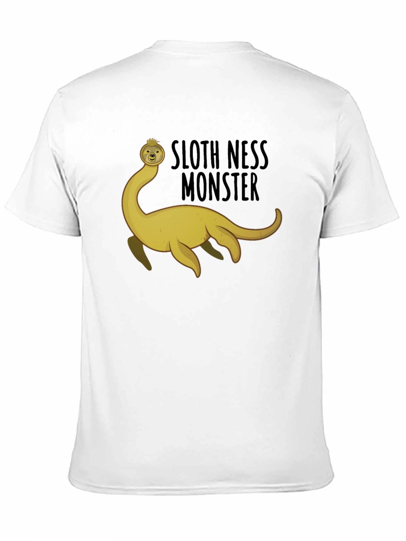 Sloth Ness Monster Black T-Shirt
